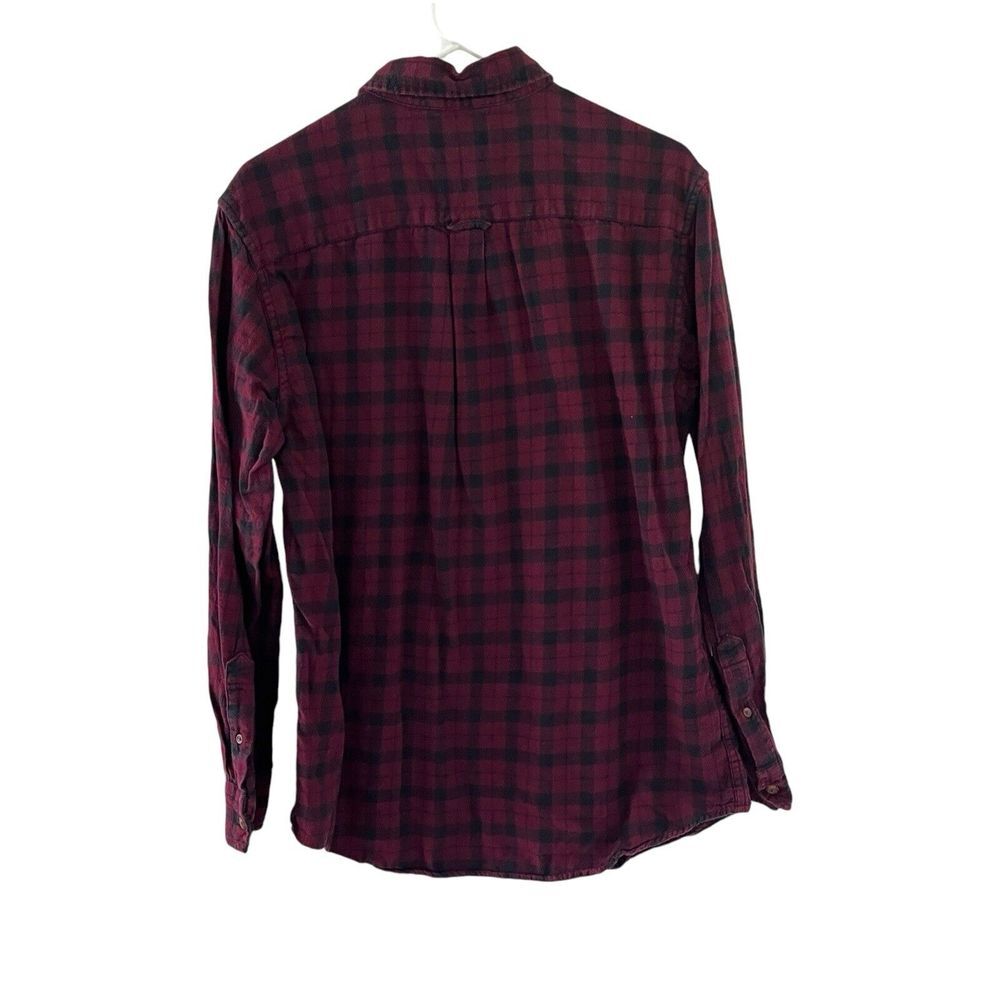 Chaps Performance Flannel Button Down Shirt Mens M Long Sleeve Plaid Red - Picture 4 of 7